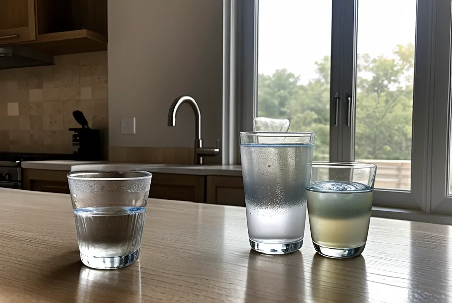 Offizielle Briefe vom KVR München zur Alkohol-MPU und ein Glas Wasser auf der Küchenzeile in Neuhausen