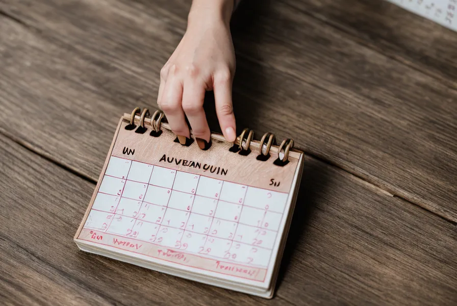 Handgeschriebener Kalender mit markierten Tagen, Teil meines Tagebuchs aus Neuhausen zum Beobachten schlechter Tage