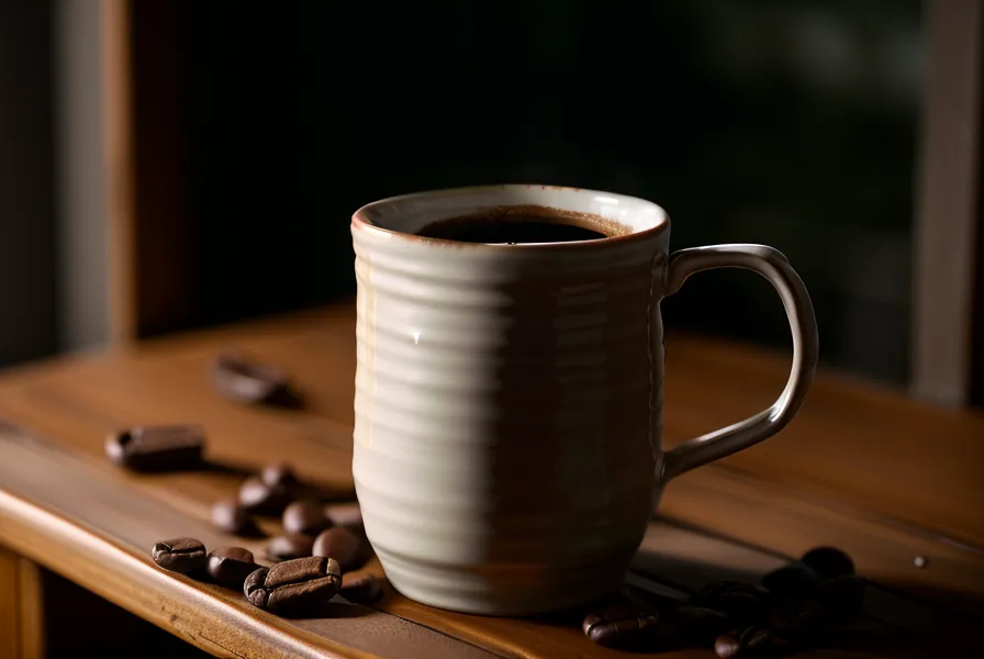 Kaffeetasse am Fenster bei Dämmerung während der Selbstreflexion zur MPU-Vorbereitung nach Alkohol am Steuer